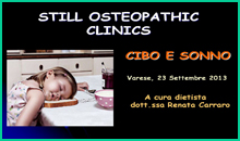 Studio Dietistico Carraro - STILL OSTEOPATHIC CLINICS - Cibo e Sonno