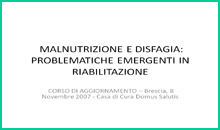 Studio Dietistico Carraro - Disfagia: Problematiche emergenti in riabilitazione