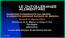 Studio Dietistico Carraro - Le intolleranze alimentari